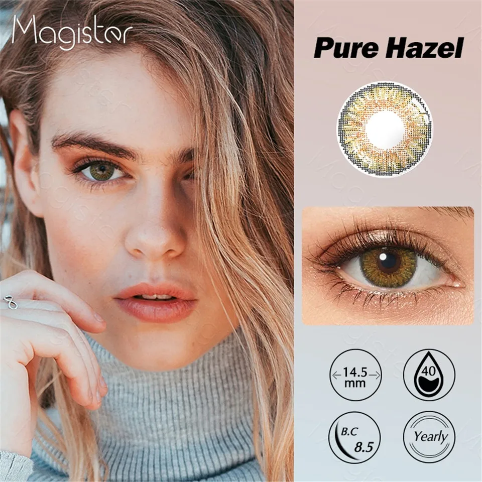3 tone color contact lenses for eyes 1 pair colored contact lenses yearly pupilentes contacts eye color lens free global shipping