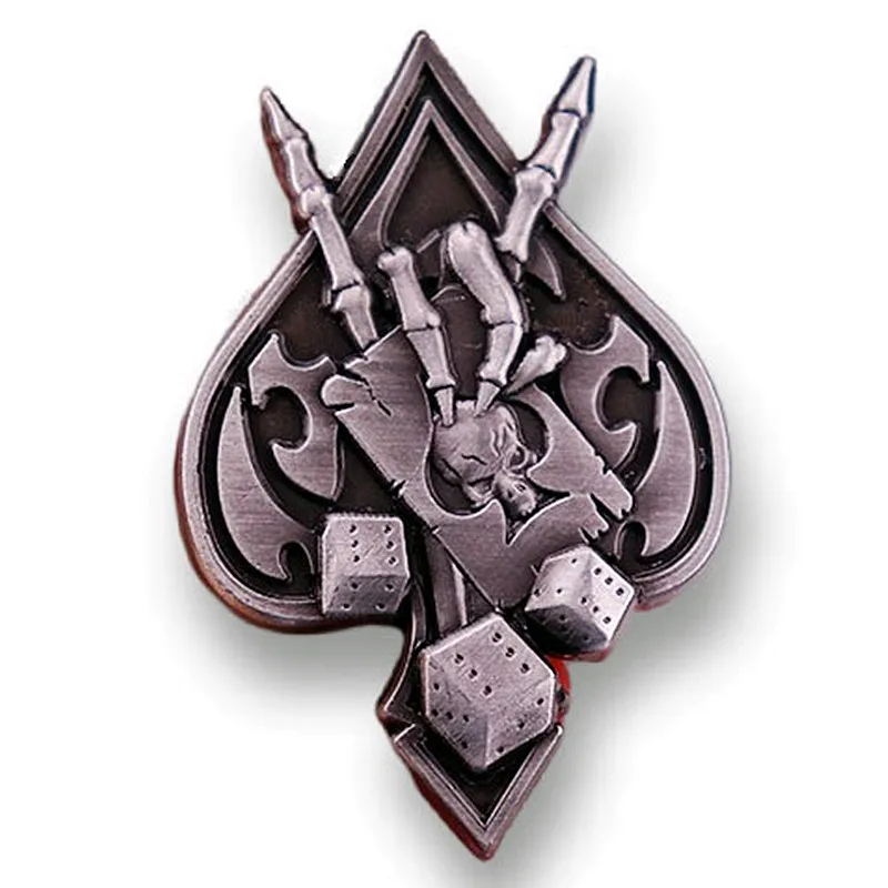 

Ace Skull Hand Spade Card Dice Pin Enamel Brooch Alloy Metal Badges Lapel Pins Brooches for Backpacks Jewelry Accessories