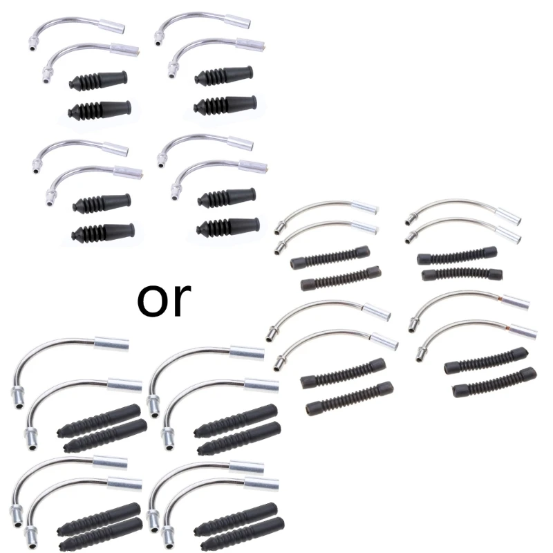 8 шт. велосипедная тормозная трубка с резиновым чехлом пластиковые рукава