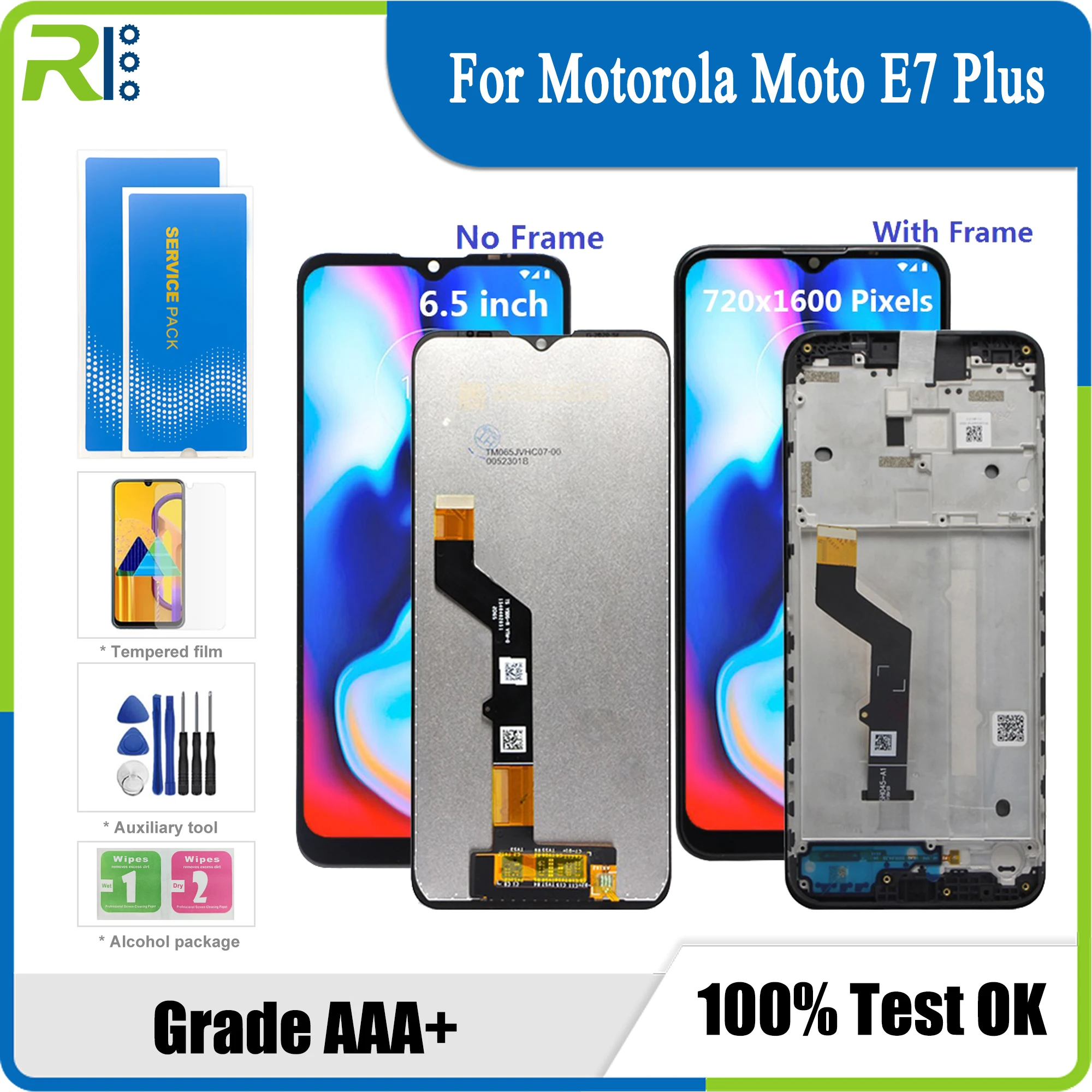 

Оригинальный ЖК-дисплей для Motorola Moto E7 Plus с рамкой, сенсорный экран, дигитайзер, крепление для Moto E7Plus lcd XT2081-