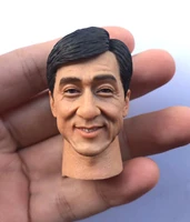 16 male soldier smiley jackie chan head carving sculpture model accessories fit 12 inch action figures