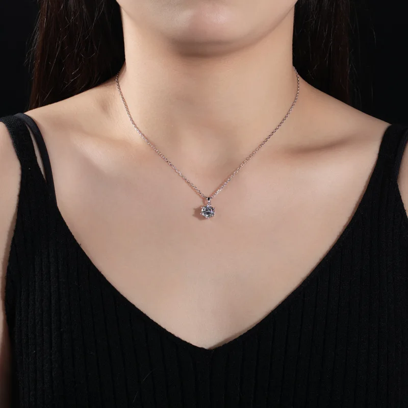 Женская подвеска Apaison 2 ct настоящий Муассанит ювелирные изделия из стерлингового