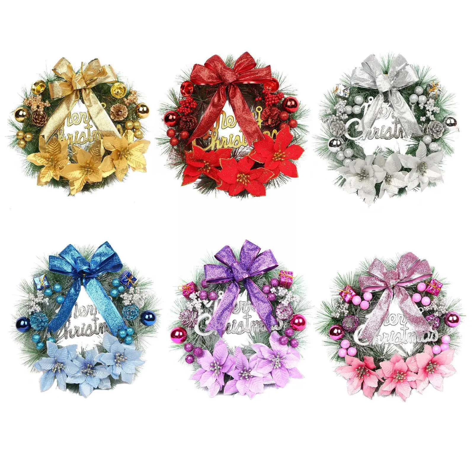 

Christmas Wreath Artificial Plant Rattan Red Truck Fall Rustic Simulation Front Door Decor Berries Hanging Round Garland Fe S4f9
