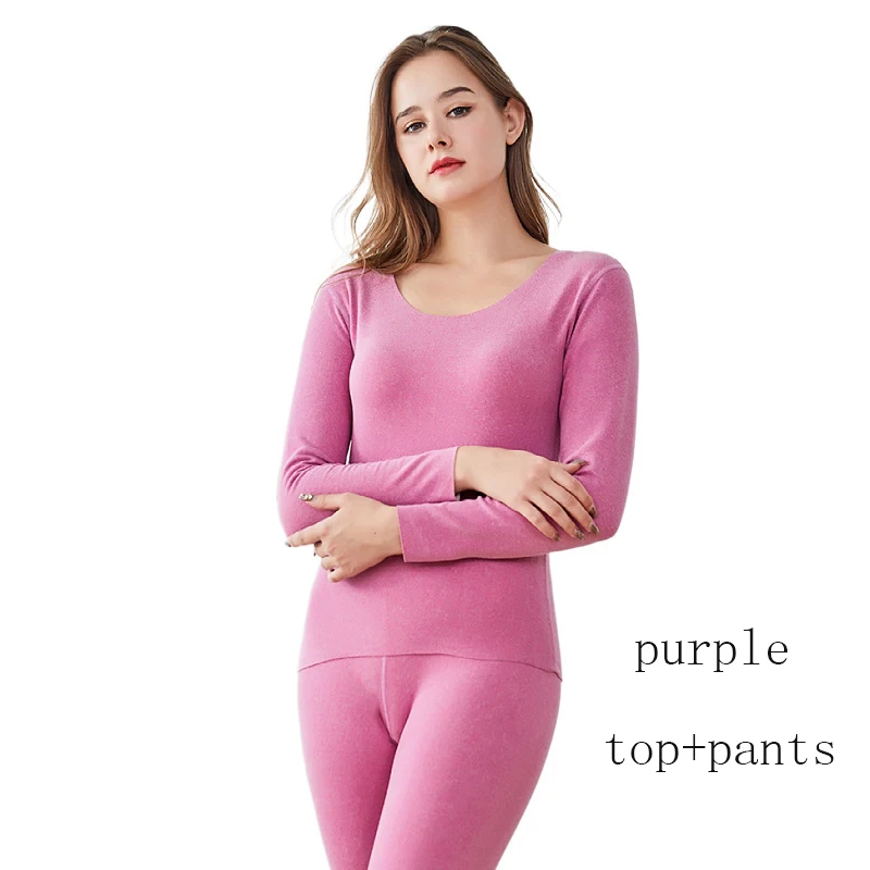Thermal Underwear for Women Long Johns Set Fleece Lined Base Layer Long Sleeve Top Bottom Sexy Winter Thermal Shirt Undershirt