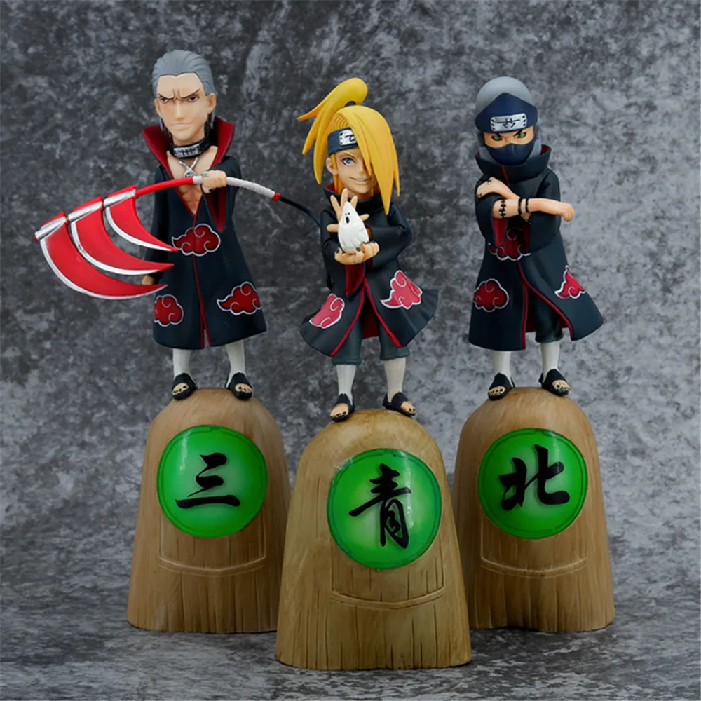 

Anime Naruto GK Shippuden Akatsuki Deidara Hidan Kakuzu PVC Action Figure Collection Model Figurine Toy Statue Dolls Gifts