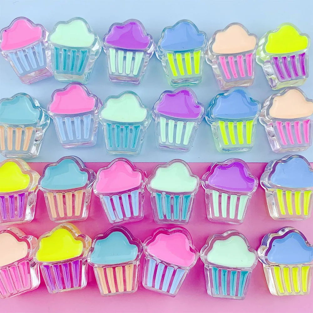 

10 шт., акриловые бусины в форме мороженого, 19 х22х9 мм