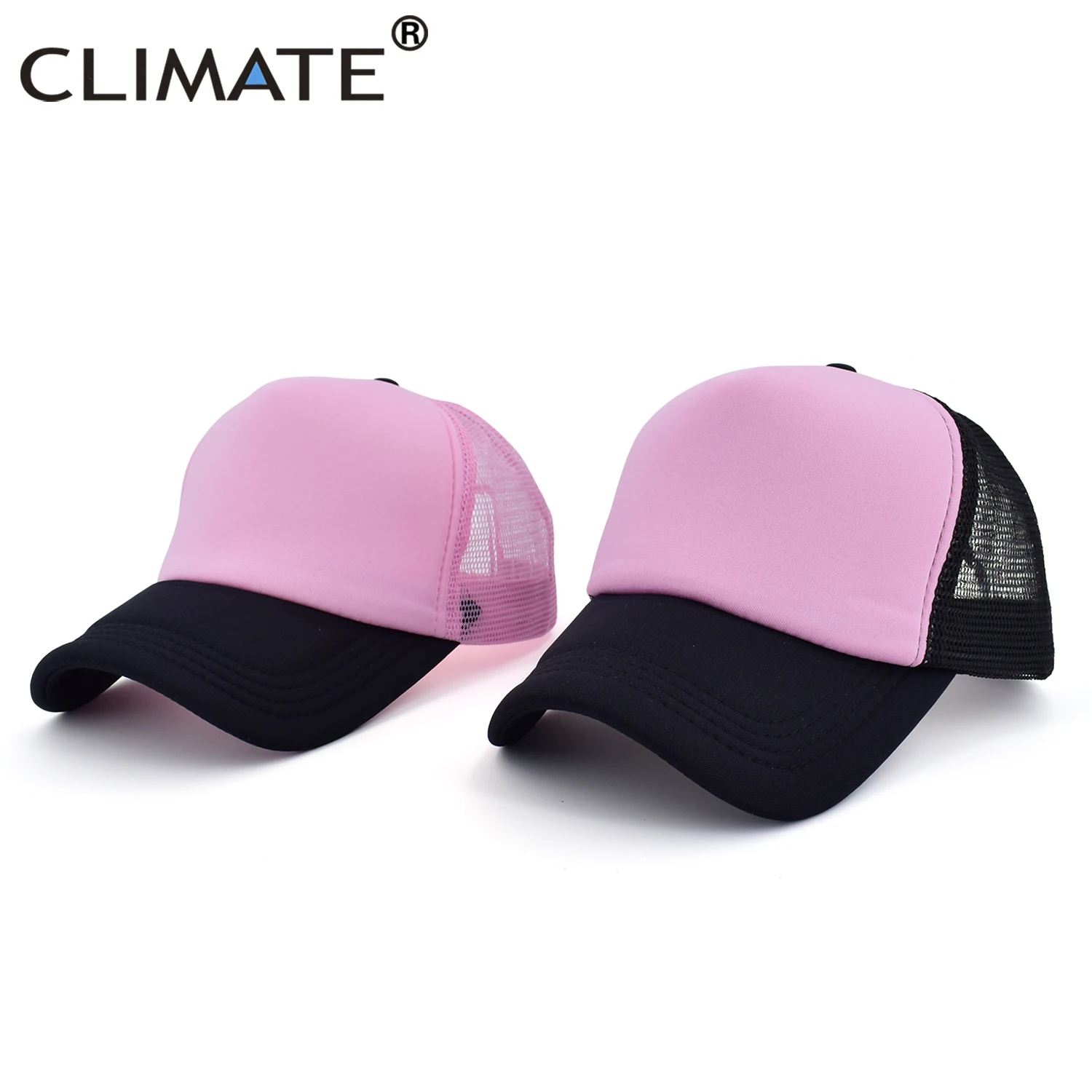 Кепка-тракер CLIMATE розовая черная женская молодежная самодельная кепка без