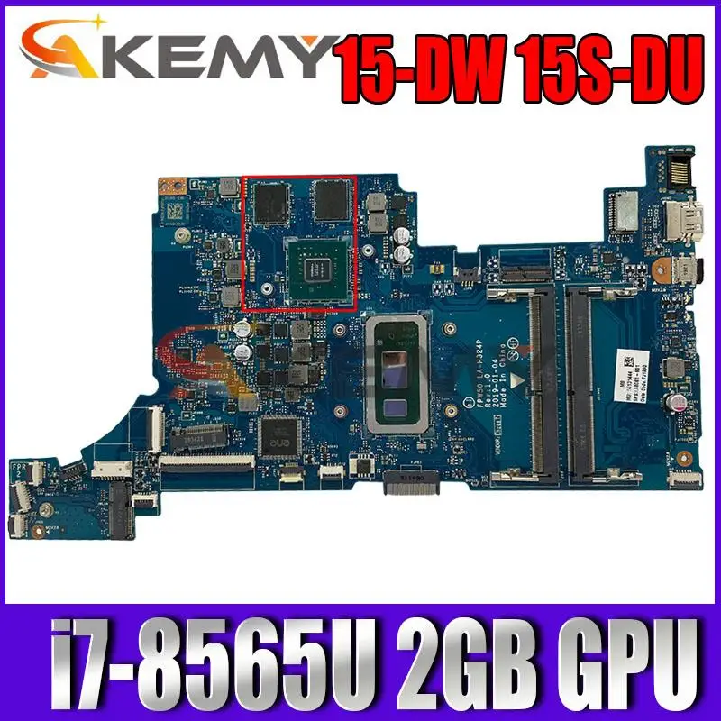 

FPW50 LA-H323P для HP 15-DW 15S-DU 15S-DR, материнская плата для ноутбука, m2, 130 2 Гб GPU 100%, протестирована