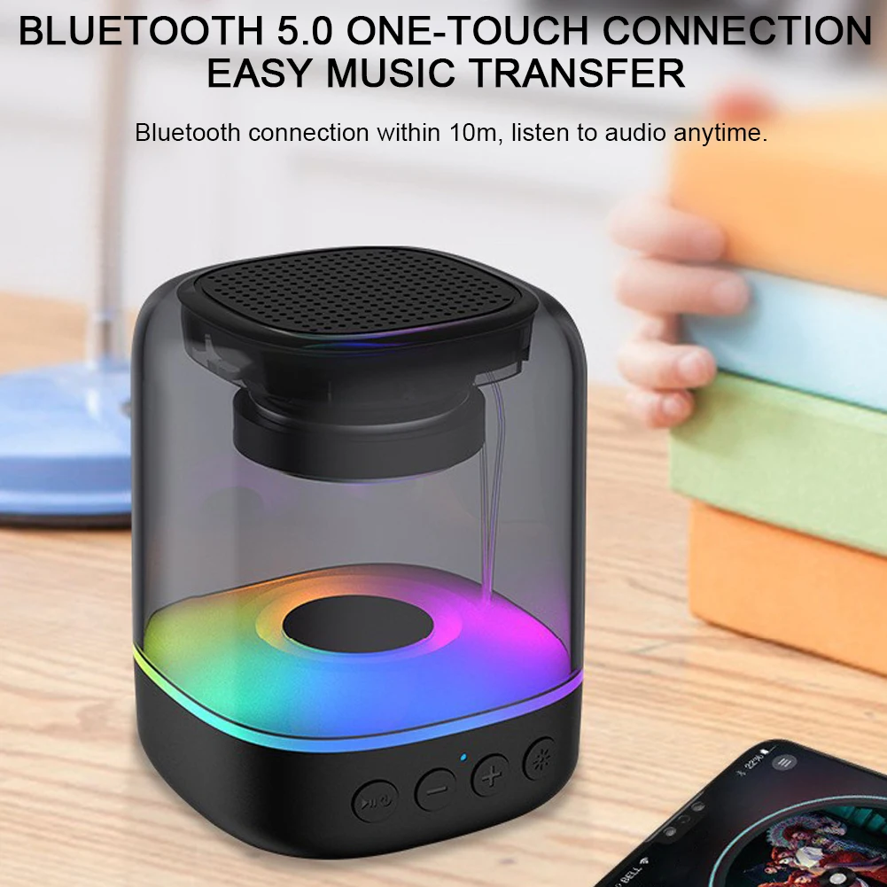 Портативный динамик Bluetooth 5.0 RGB Light HD Sound мини
