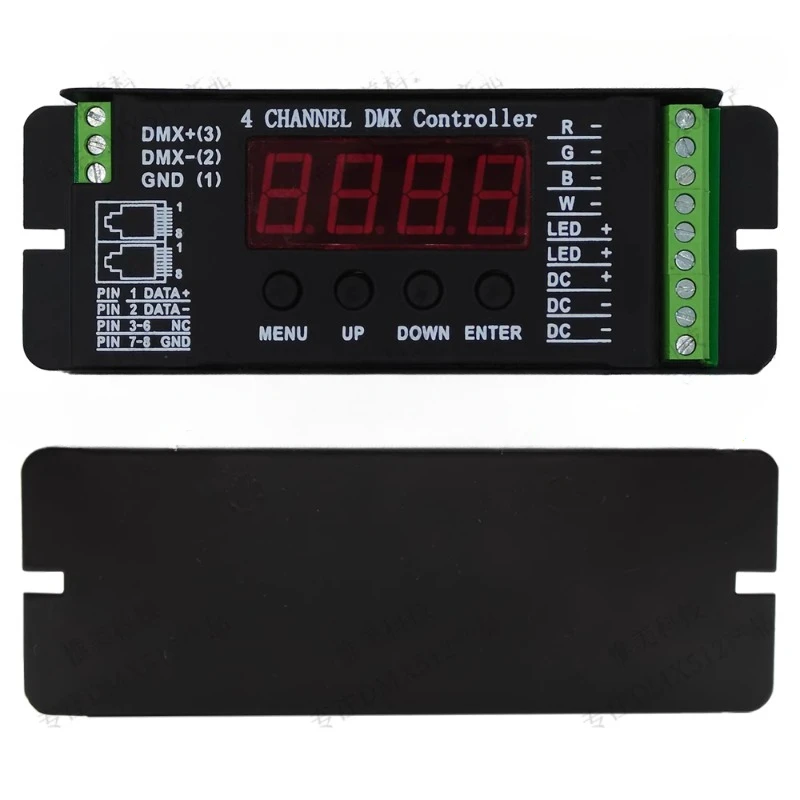 Фото Декодер DMX512 RGBW, четырехканальный светильник с жестким световым контроллером, 12 В, 24 В, управление сценическим освещением KTV №1