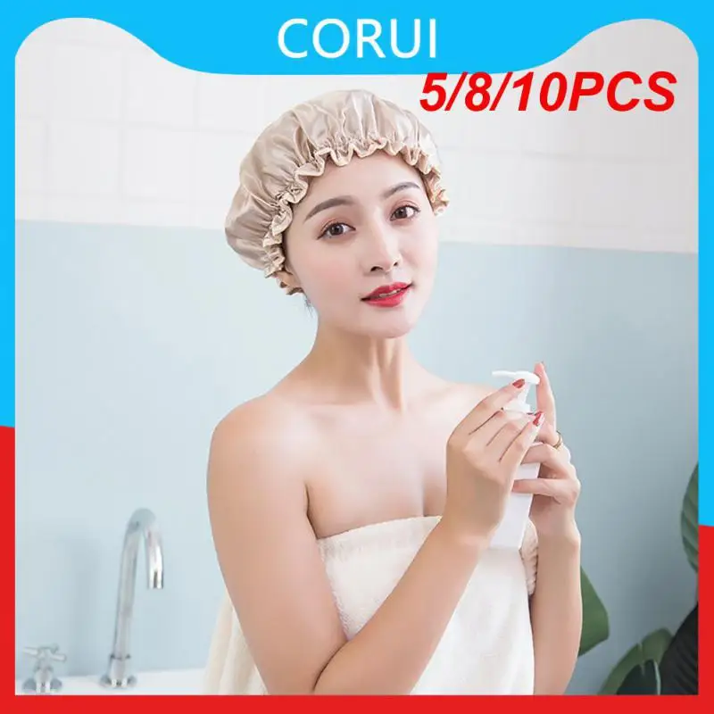 

5/8/10 шт. толстые водонепроницаемые головные уборы для душа головные уборы двухслойные головные уборы для душа головные уборы для волос аксессуары для ванной комнаты