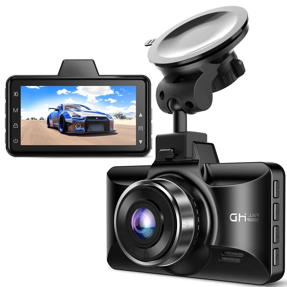 

RYWER Car DVR 1080P FHD Dash Cam 3 pollici IPS Screen registratori per auto visione notturna, Monitor Park, g-sensor, registraz
