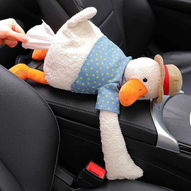 

Car Mounted Tissue Holder Cute Duck Tushy Armrest Box Storage Napkin for SEAT Back