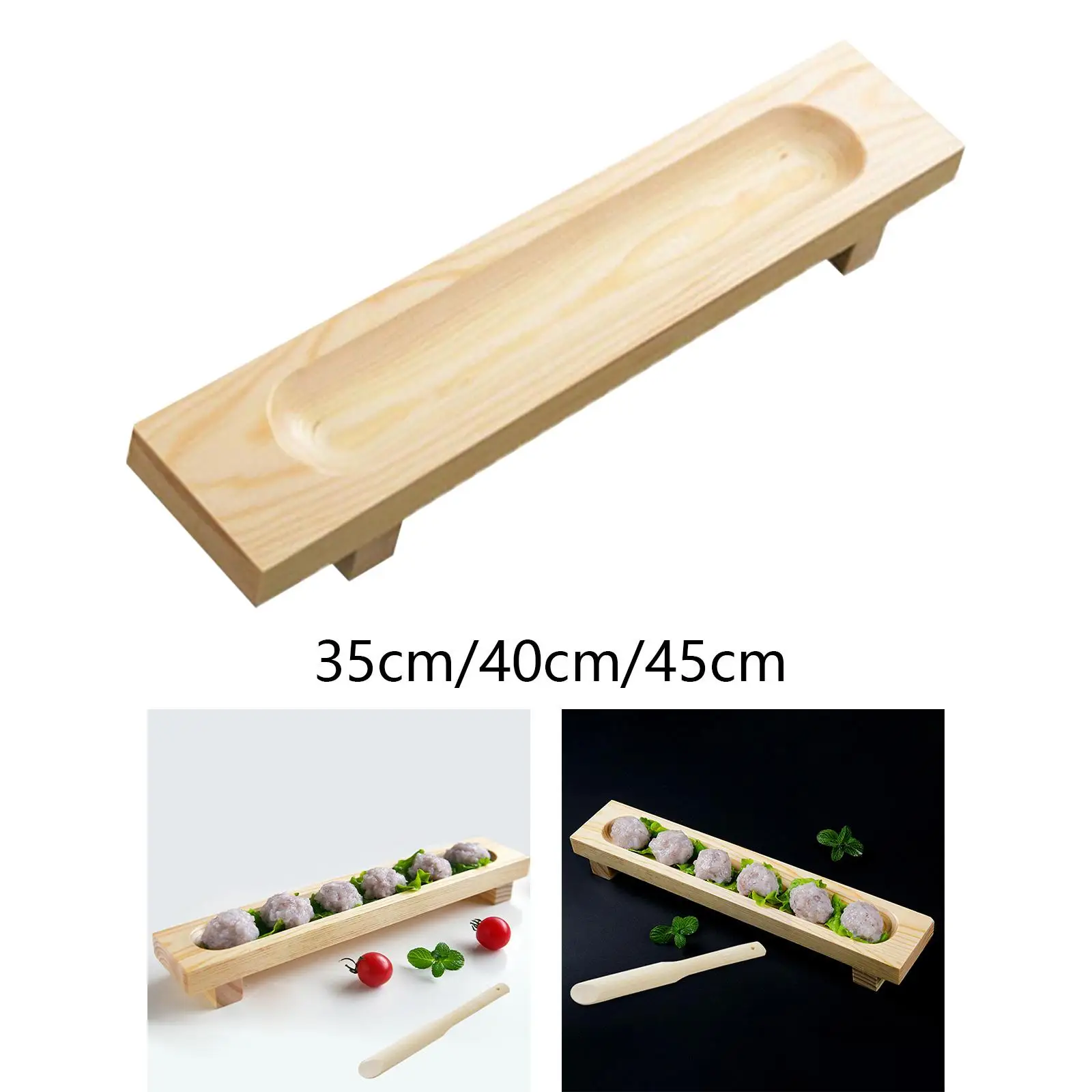 Горячий горшок тарелка для фрикаделек деревянная прямоугольная ресторана