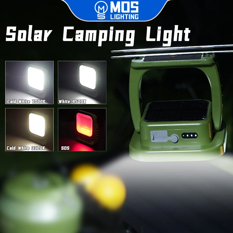 Moslighting Портативный Солнечный Фонарь Светодиодный Светильник Для Кемпинга С