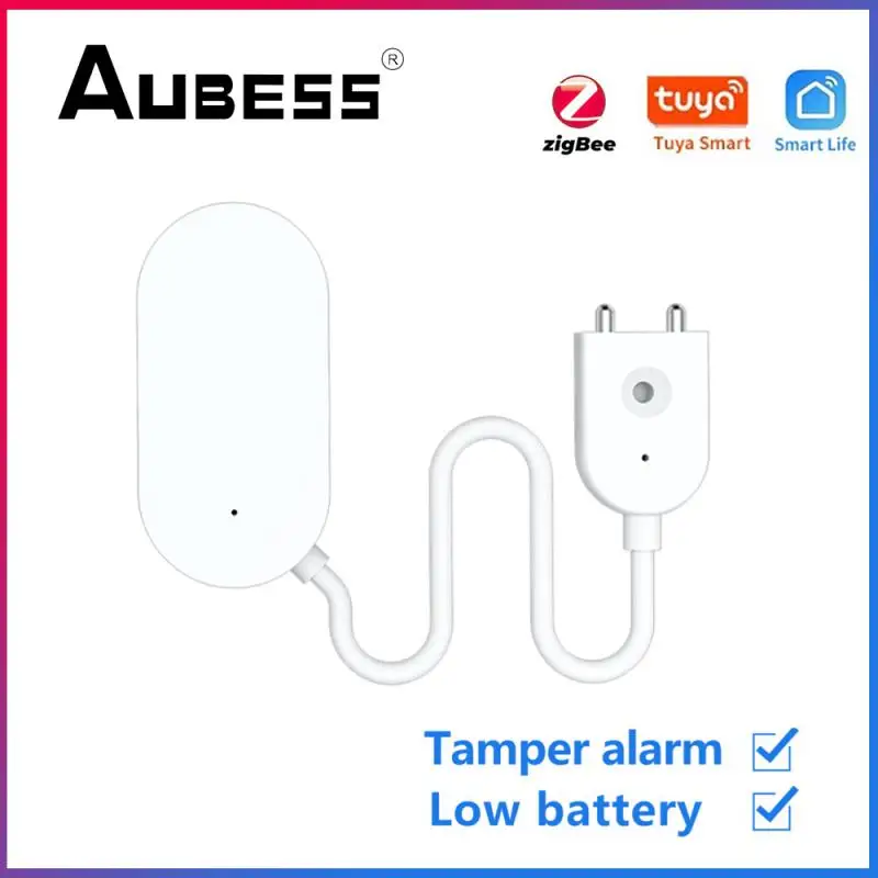 

Aubess Tuya Zigbee Water Leak Sensor Water Leak Detector, Smartlife APP Notification Alerts,Water Flood Leak Alarm Home Security