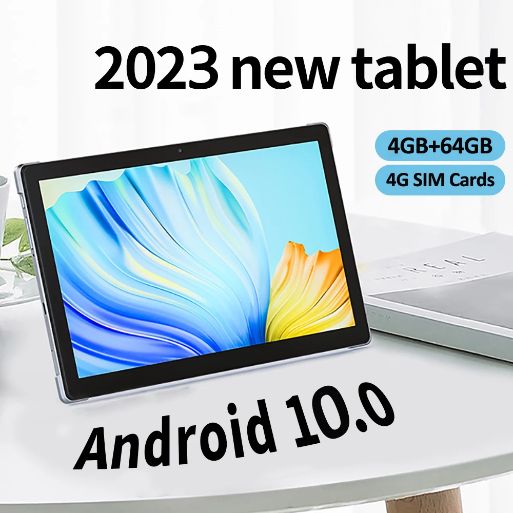 2023 New Android 9.0 Tablet 10.1 Inch with 4GB RAM 64GB Memory Dual SIM Card Ipad Pro Phone 4G Call Phone Tablet Kids tablet