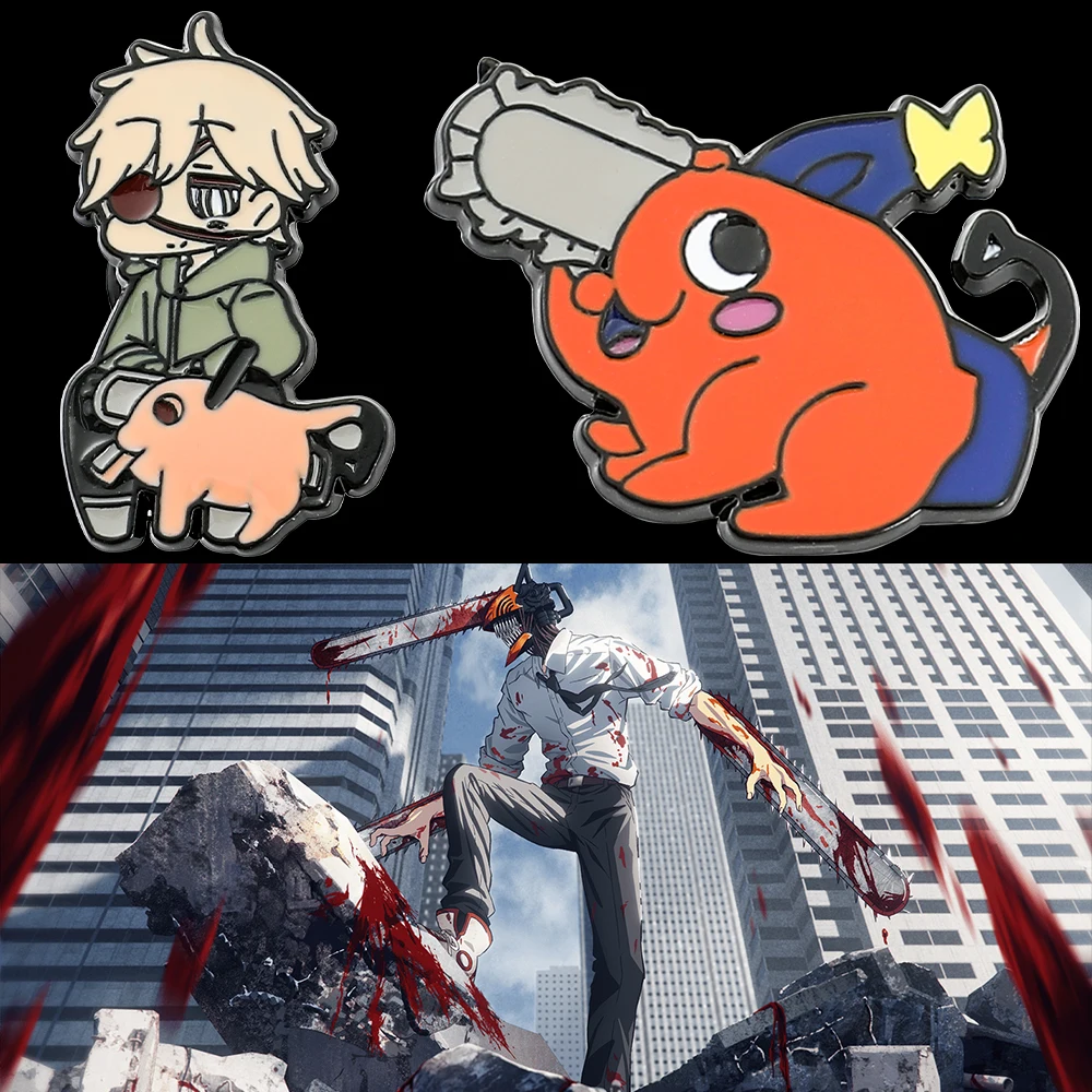

Chainsaw Man Pochita Lapel Pins Anime Figure Denji Enamel Brooch Jacket Badge Accessories for Women Men Backpack Pins Jewelry