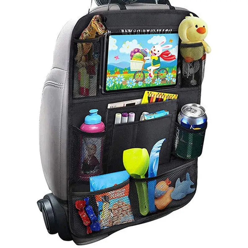 

Car Backseat Organizer With Tablet Holder Auto Back Seat With 9 Storage Pockets For Travel Kids Travel Stowing Tidying Container