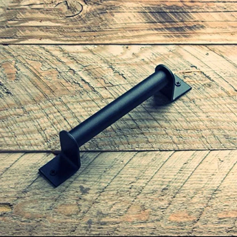

Rustic Carbon steel black interior barn sliding door handle