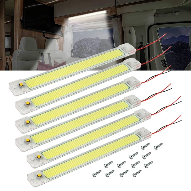 

12V-24V 84LED T5 COB LED Interior Light COB Cabin Lights RV Ceiling Lights Reading Lights For Cars Caravans RV