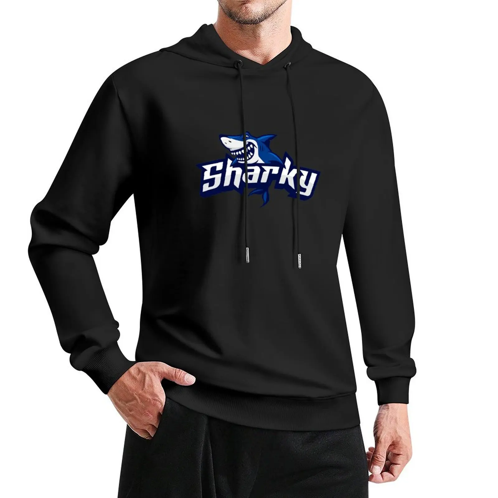 Sharky Pullover Hoodie мужская одежда толстовка с капюшоном