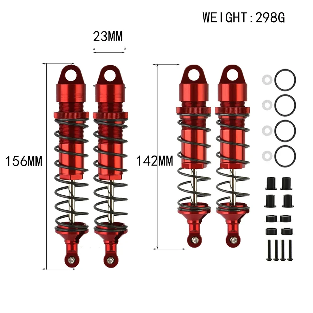 

4pcs Metal Shock Absorber 2pcs Front 2pcs Rear Shock Absorber For Traxxas 1/8 Sledge RC Monster Truck Upgrades Parts Accessories
