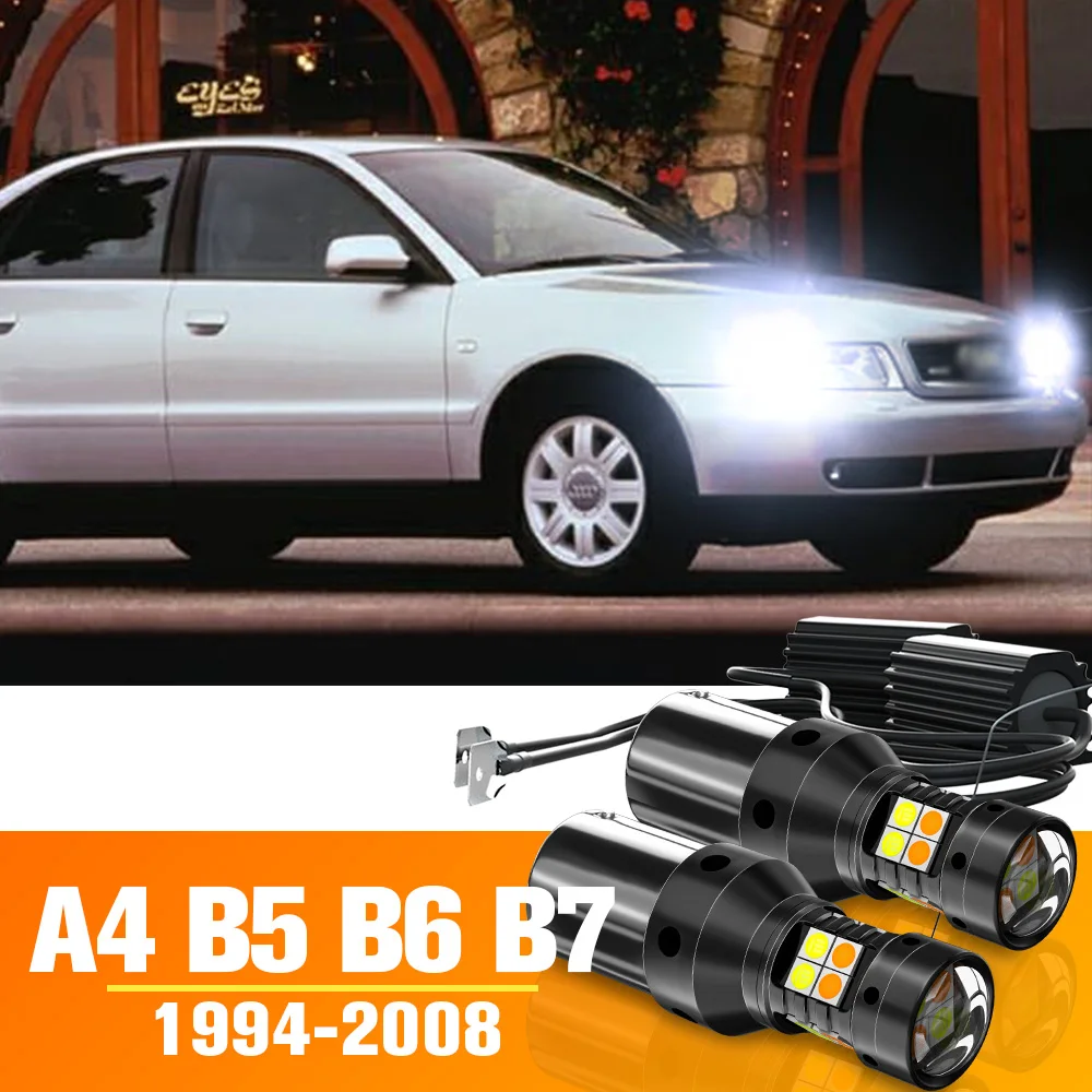 

2x Dual Mode LED Turn Signal+Daytime Running Light DRL Accessories For Audi A4 B5 B6 B7 1994-2008 2001 2003 2004 2005 2006 2007