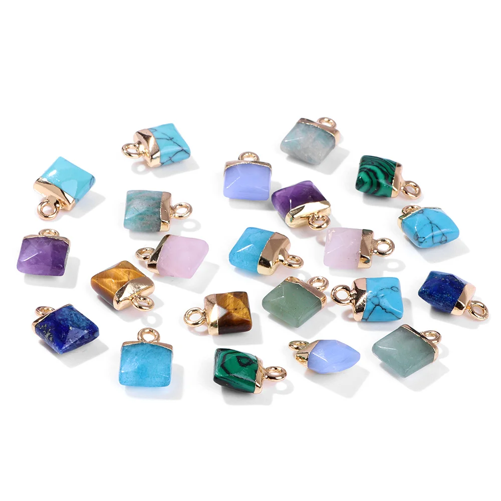 Натуральные ромбовидные бусины