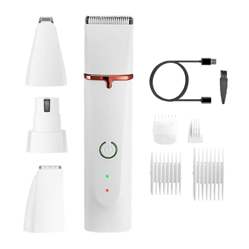 

New Professional Silent Cat Dog Hair Trimmer Paws Nail Grinder Animal Foot Hair Cutter Remover USB Rechargeable Pet Grooming
