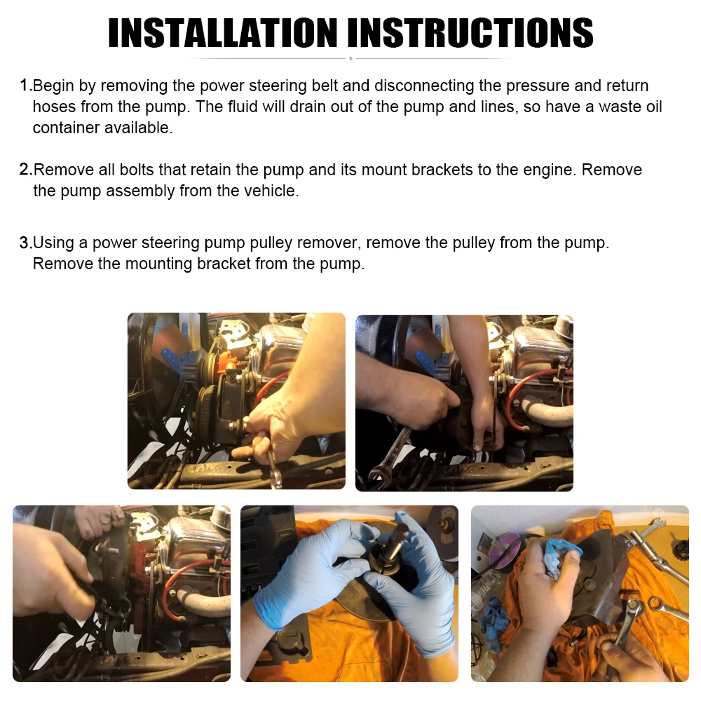 WA pompa wspomagania układu kierowniczego serii P 5/8 &quotшировой паз шкива вал хромированный