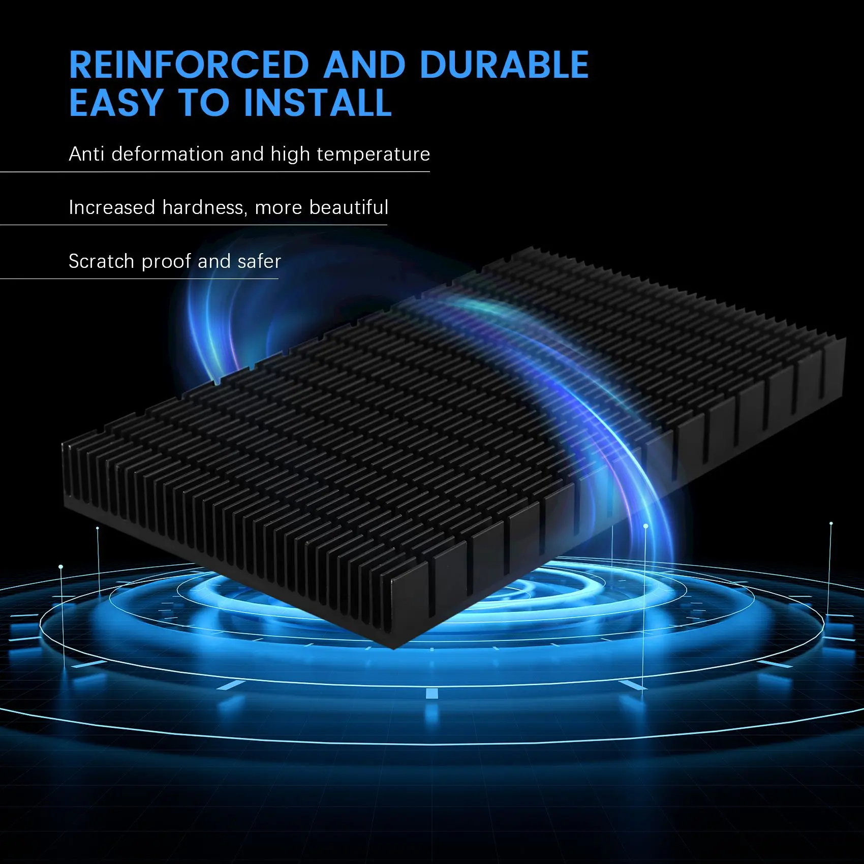 Фото Алюминиевый радиатор baohu DIY для задней части видеокарты 3080 3090, VRAM, мод-плата задней панели GPU 150X90X15 мм №3