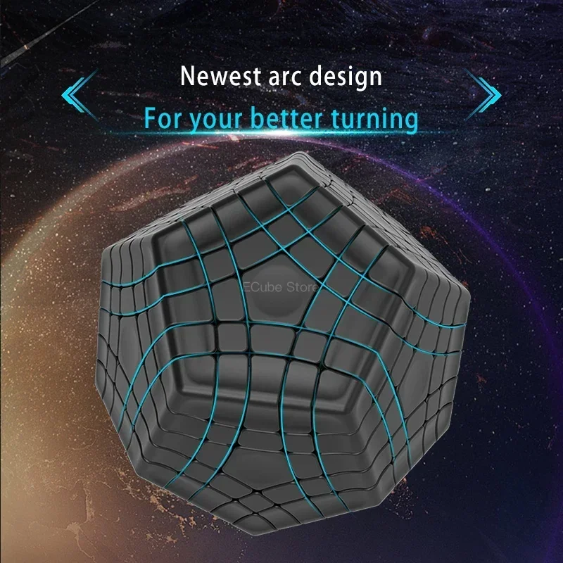 DianSheng 5x5 Megaminx Cube Galaxy Gigaminx Магнитная наклейка без наклеек Magic Speed Puzzle Игрушка для