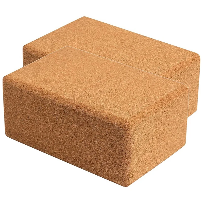 2 шт. толстый блок для йоги пробковый высокая плотность пресс ног начинающих