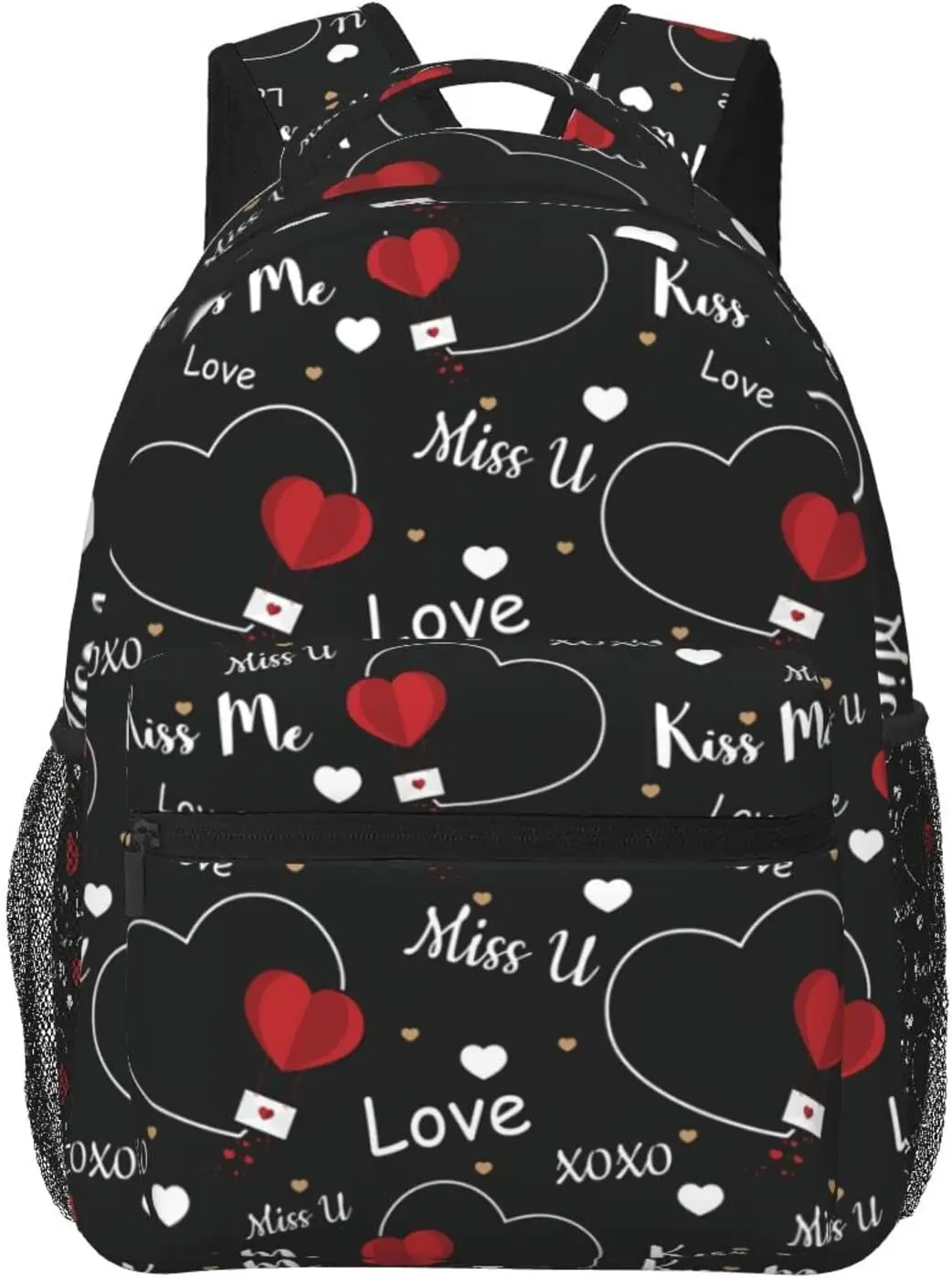 

Happy Valentine's Day Love Heart Backpack Cute Lightweight Backpack Shoulder Bag Travel Daypack for Men Women