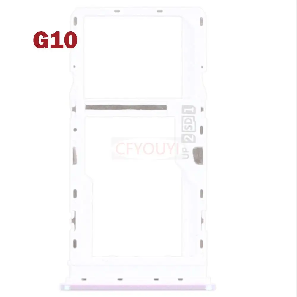 

10pcs/lot SIM Tray Holder Slot Replacement Part For Motorola Moto G10 XT2172-2 SIM Micro SD Card Reader Adapters Socket