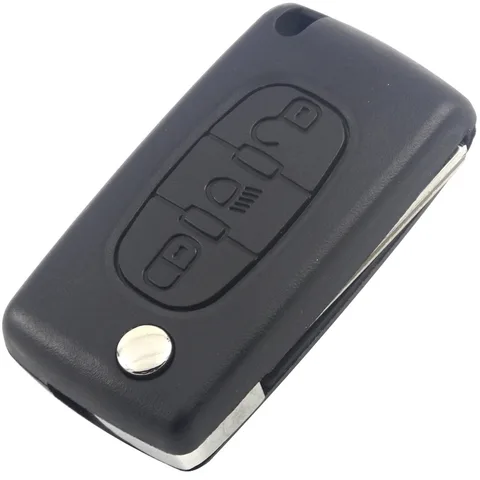Jingyuqin VA2/HCA Blade Fob Shell для PEUGEOT 207 406 307 308 408 107 Partner 306 407 Флип-чехол для автомобильного ключа с 3 кнопками Ce0523 Ce0536
