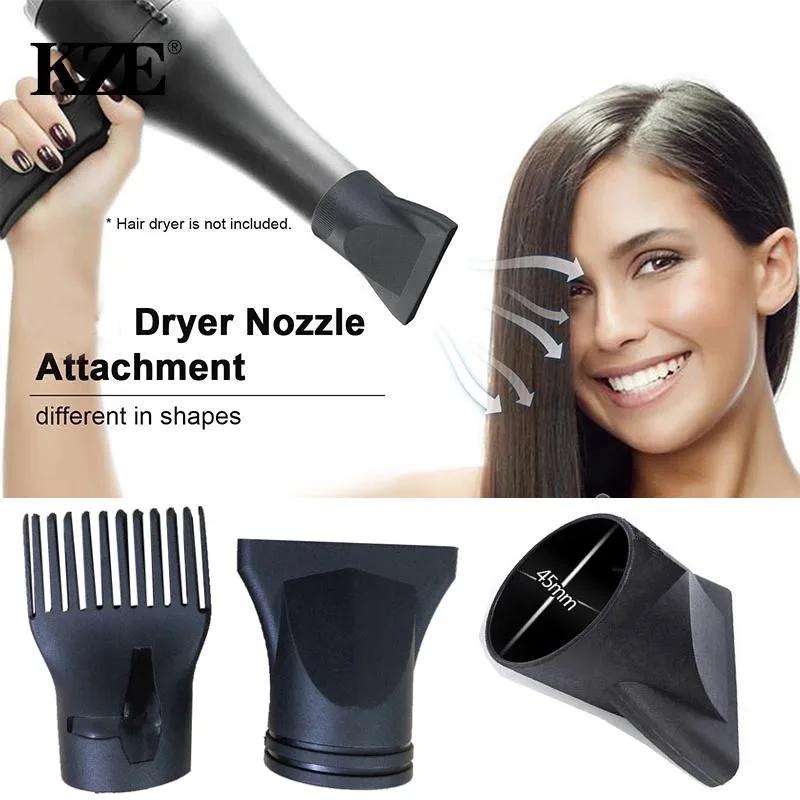 

New Hair Nozzle Dryer Air Blow Collecting Wind Nozzle Comb Hair Diffuser Dryer Comb Heat Insulating Material For Salon Home Use