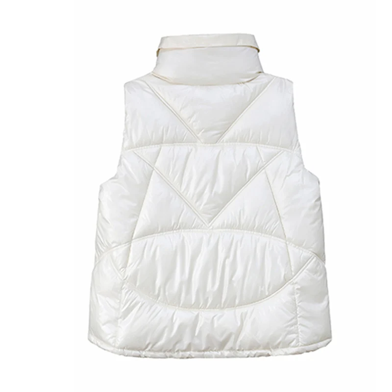 Осенне-зимний хлопковый жилет для женщин 2023 короткая парка с воротником-стойкой