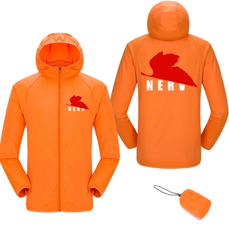 

Evangelion Hiking Camping Waterproof Jacket Reflective Sun Protection Clothing unisex Large Size Outdoor
