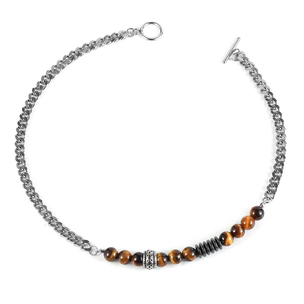 Nabest 11 стиль различные материалы натуральный камень Stainles стальной шейный платок 8 мм бисер панк Модные ювелирные изделия для мужчин и женщин