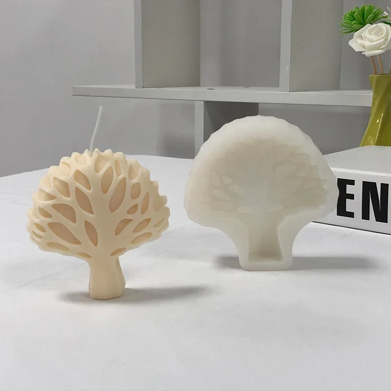 3D Абстрактная силиконовая форма для свечей в виде дерева домашний декор формы