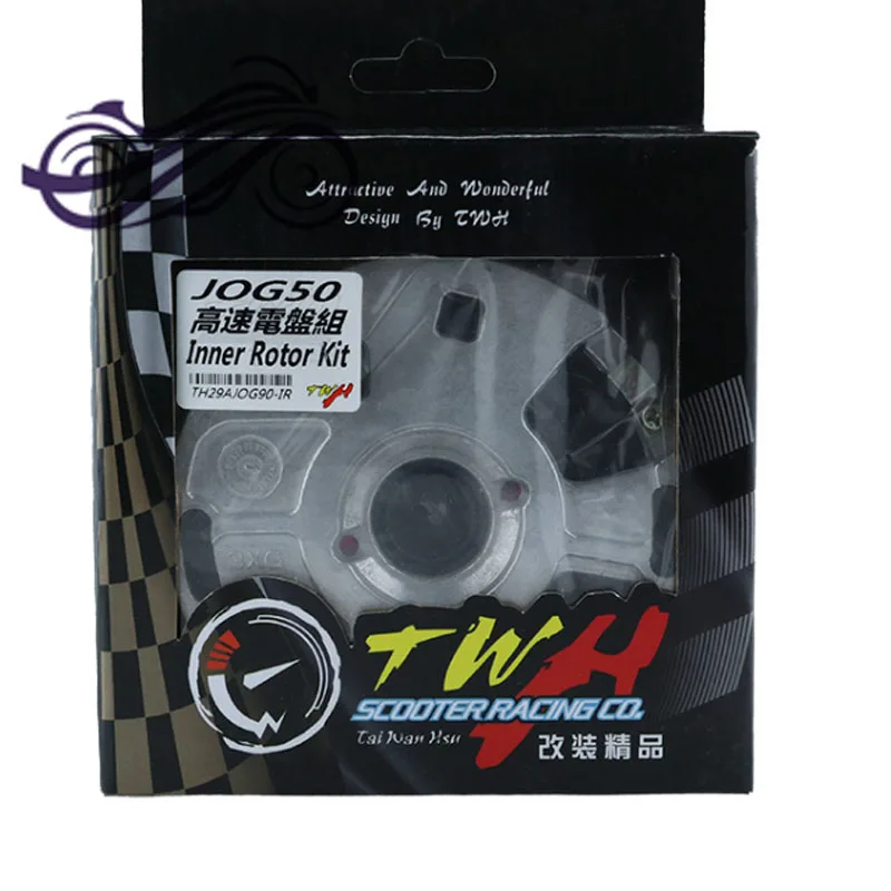 

Подходит для Yamaha JOG50/90, легкий гоночный генератор с 8 катушками, модернизация тюнинга, катушка статора, магнитный ротор, зажигание, Тайвань TWH
