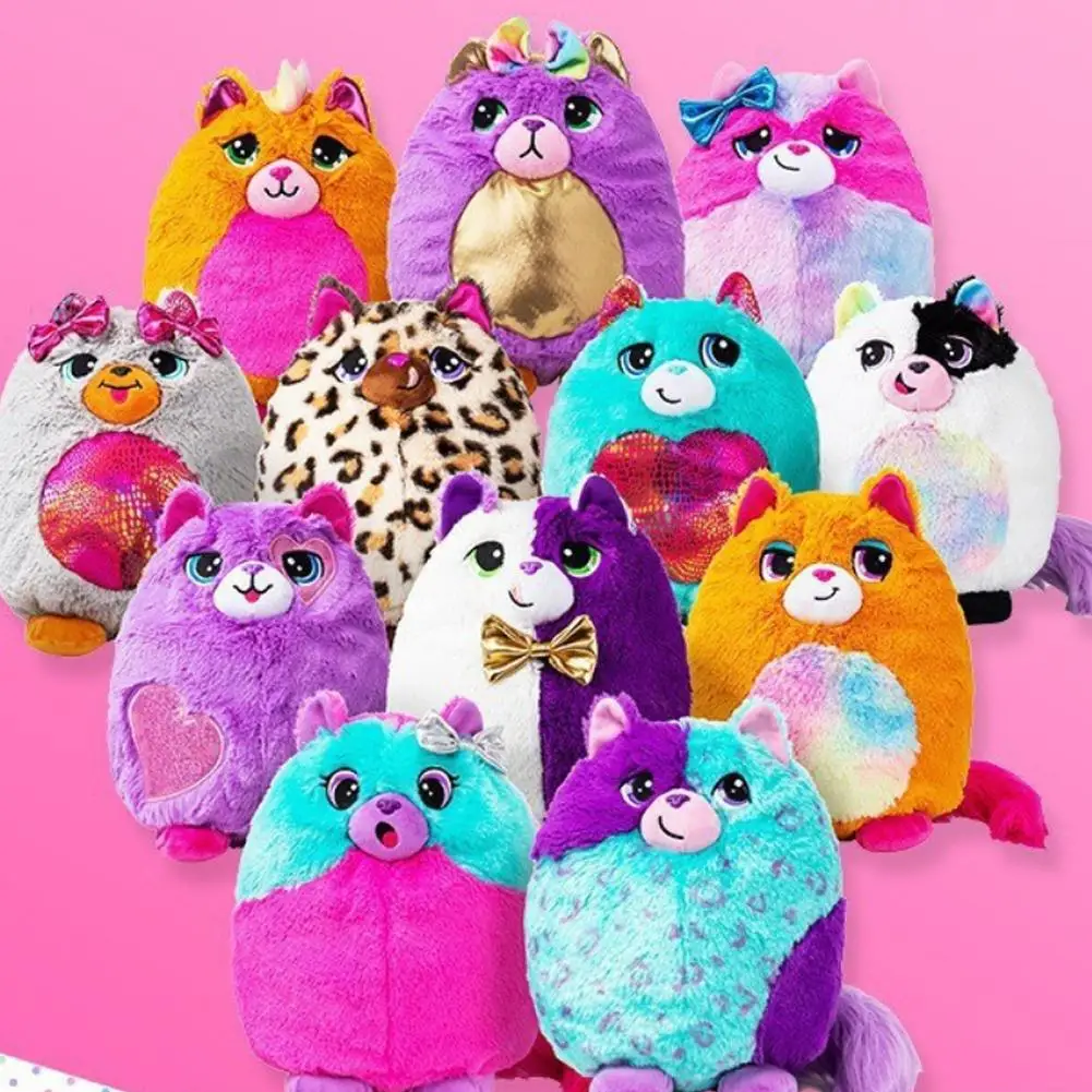 Фото Новая игрушка-сюрприз Misfittens Cat Kawaii, аниме, мягкая коллекционная плюшевая игрушка для домашних животных, детский подарок на день рождения, рождественское плюшевое украшение №4