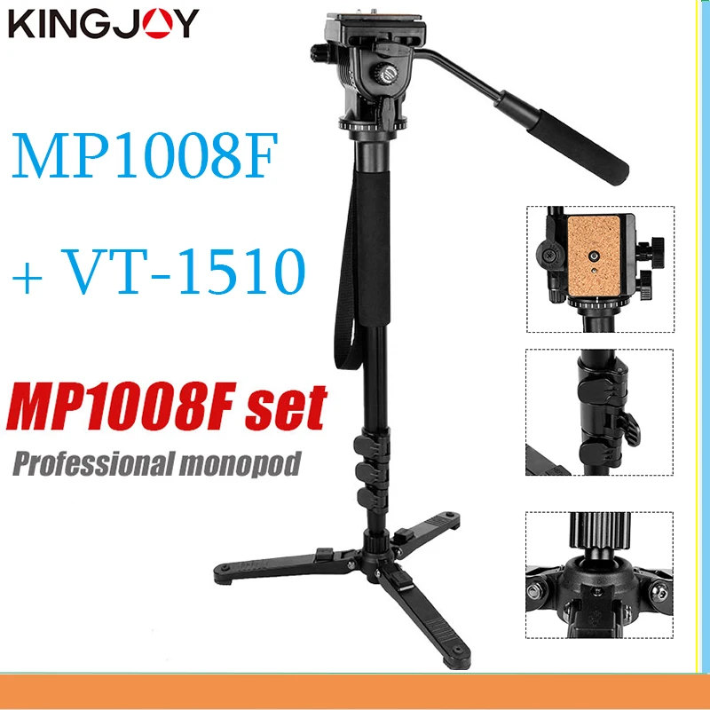 

Kingjoy MP1008F Set Professional Monopod Set Dslr For All Models Camera Tripod Stand Para Movil Flexible Tripe Stativ SLR Camera