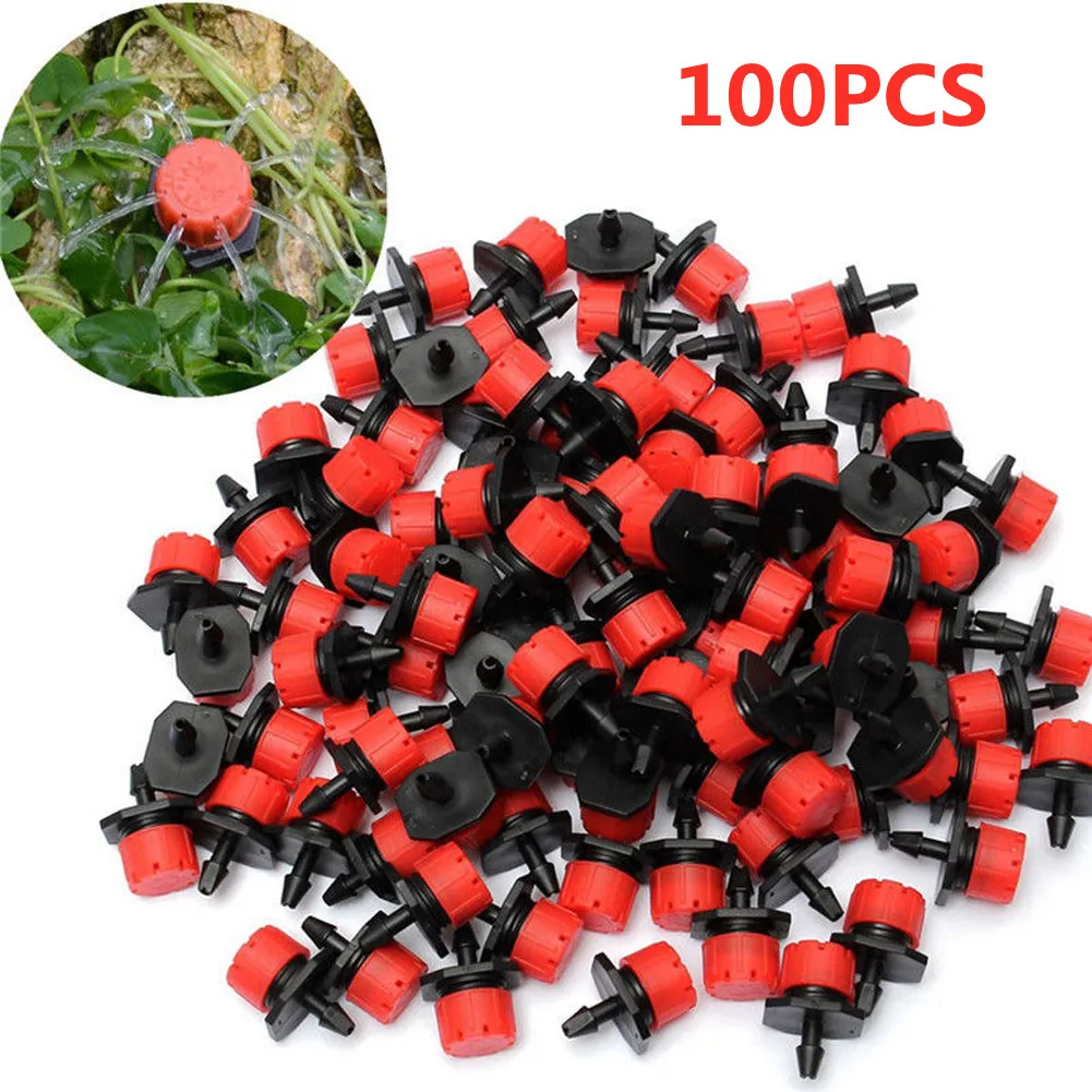 

100 шт., регулируемый шланг для полива, 1/4 дюйма