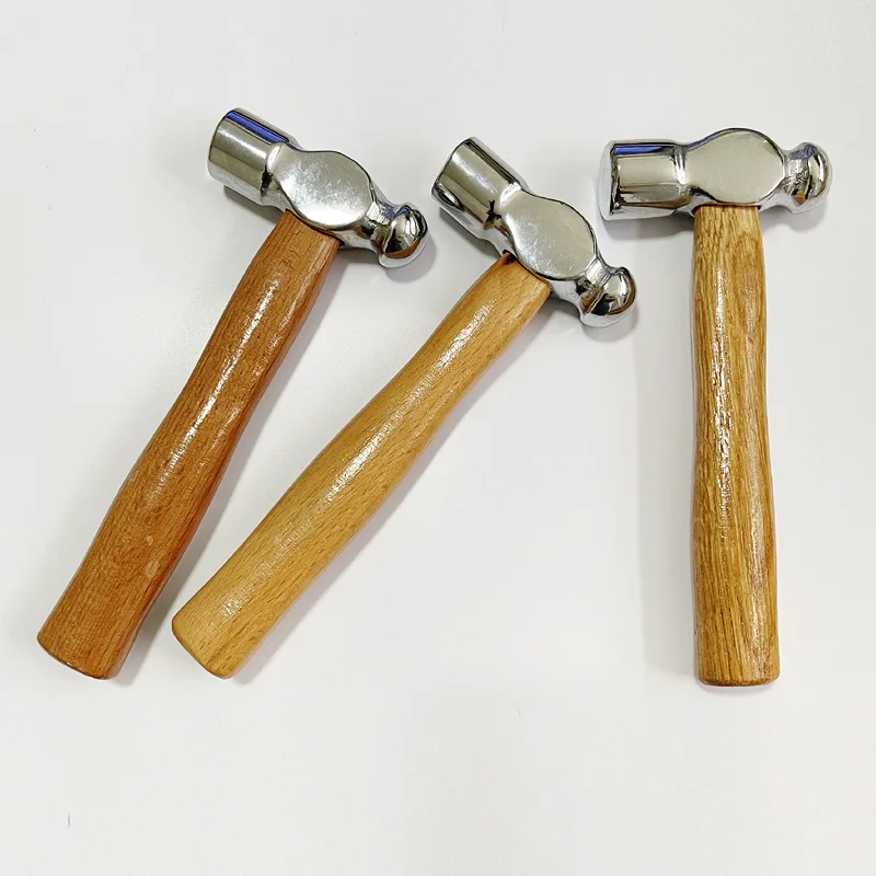 145g Wooden Handle Hammer Car Escape Tool Hand Hammer Multifunctional Hammer Metal Steel Durable Window Breaker Smashed Walnuts