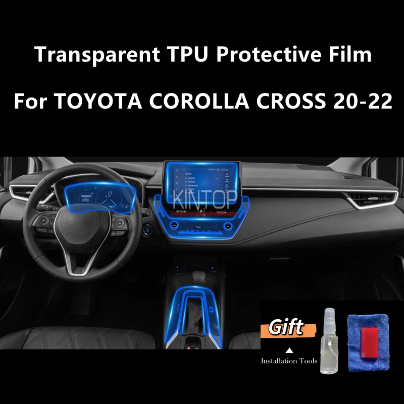 

For TOYOTA COROLLA CROSS 20-22 Car Interior Center Console Transparent TPU Protective Film Anti-scratch Repair Film Accessories