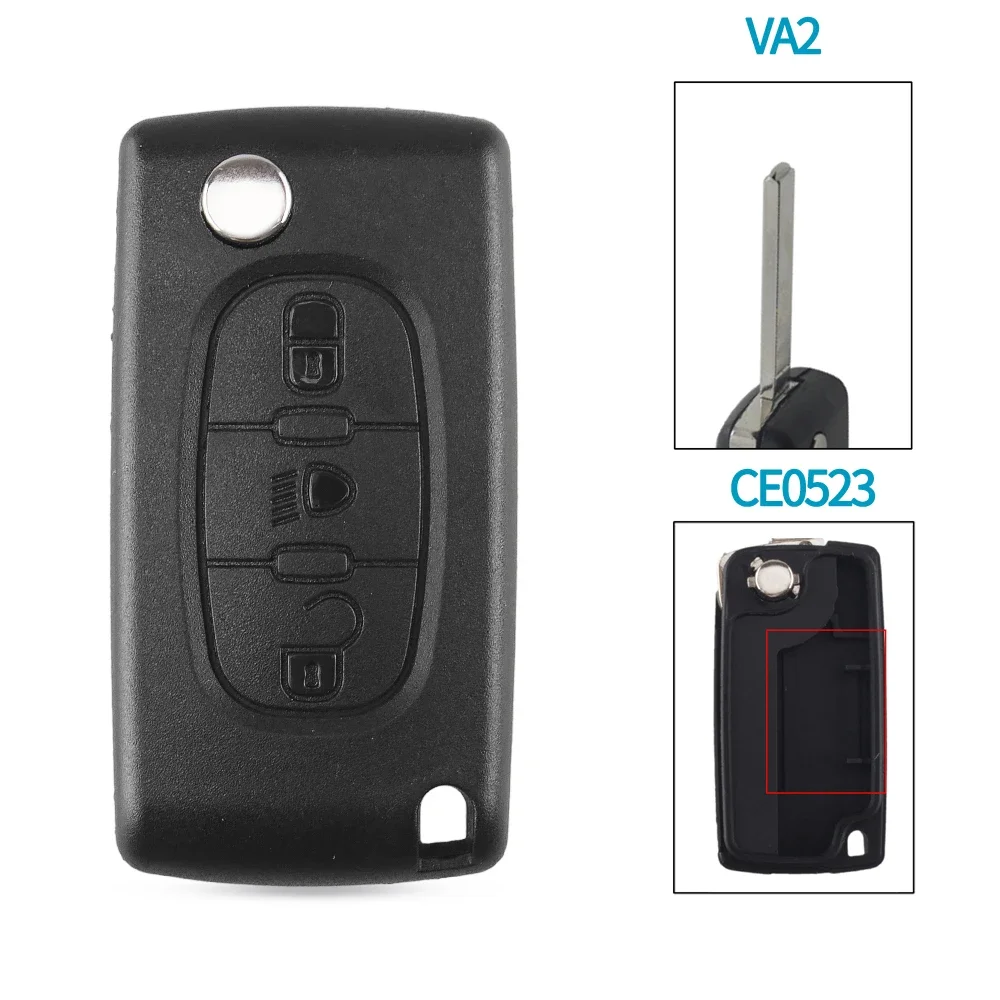 

Ключ для автомобиля KEYYOU с 3 кнопками, чехол-брелок для Peugeot 207 208 307 308 408 Partner, складной Автомобильный ключ HU83 Blade CE0536
