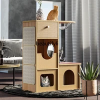 cxh wooden double layer cat villa cattery cat house cat nest cat jumping platform cat climbing frame integrated house